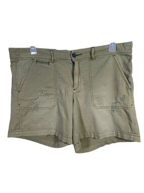 ANTHROPOLOGIE Pilcro Letterpress Hyphen Shorts Women's No. 32 Cotton Stretch